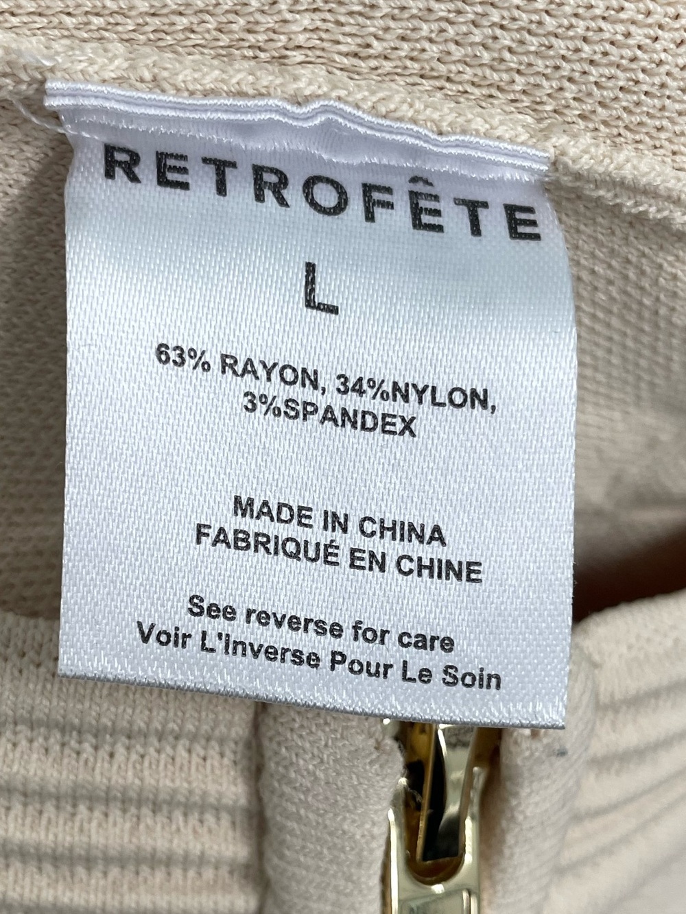 NEW Retrofete Andy Knit Dress - Bone Size Large Contemporary Luxury NWT. Sk22 - Picture 10 of 11